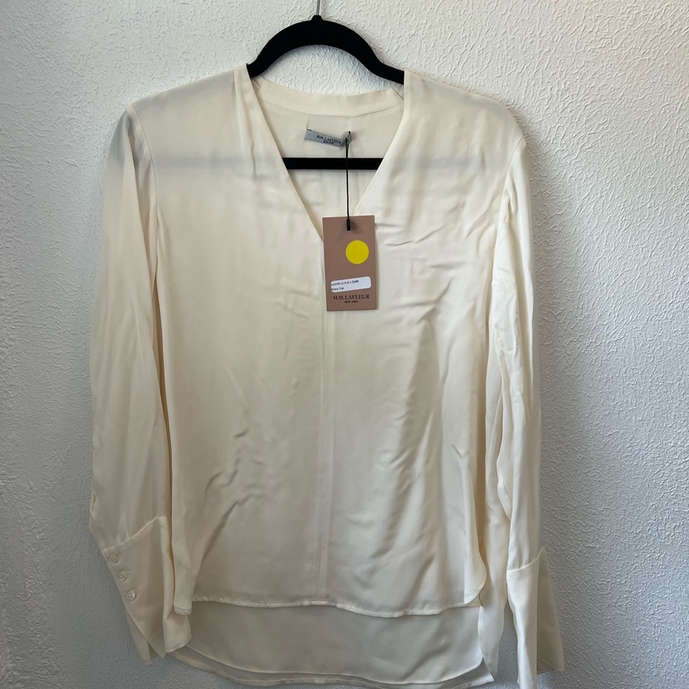 MM Lafleur Iliana Top, 100% silk - size S